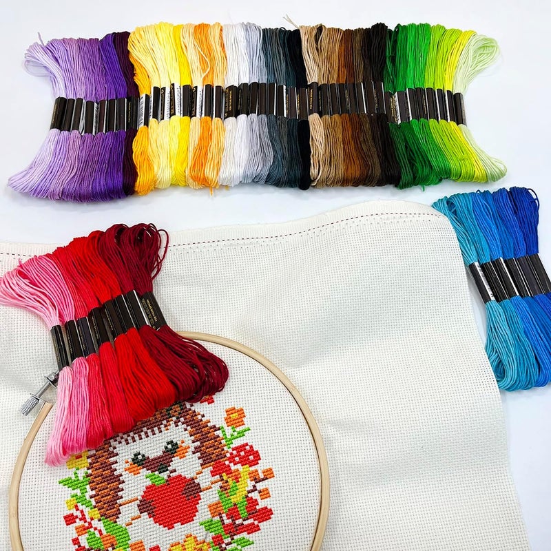 Zhenqing 1 Pieces Cross Stitch Embroidery Floss,100% Eco-Cotton Cotton Premium Skeins, Ideal for Arts & Crafts(Grey Series 67975) - Image 4